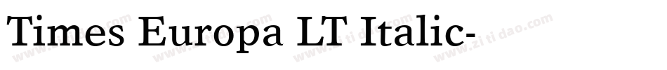Times Europa LT Italic字体转换